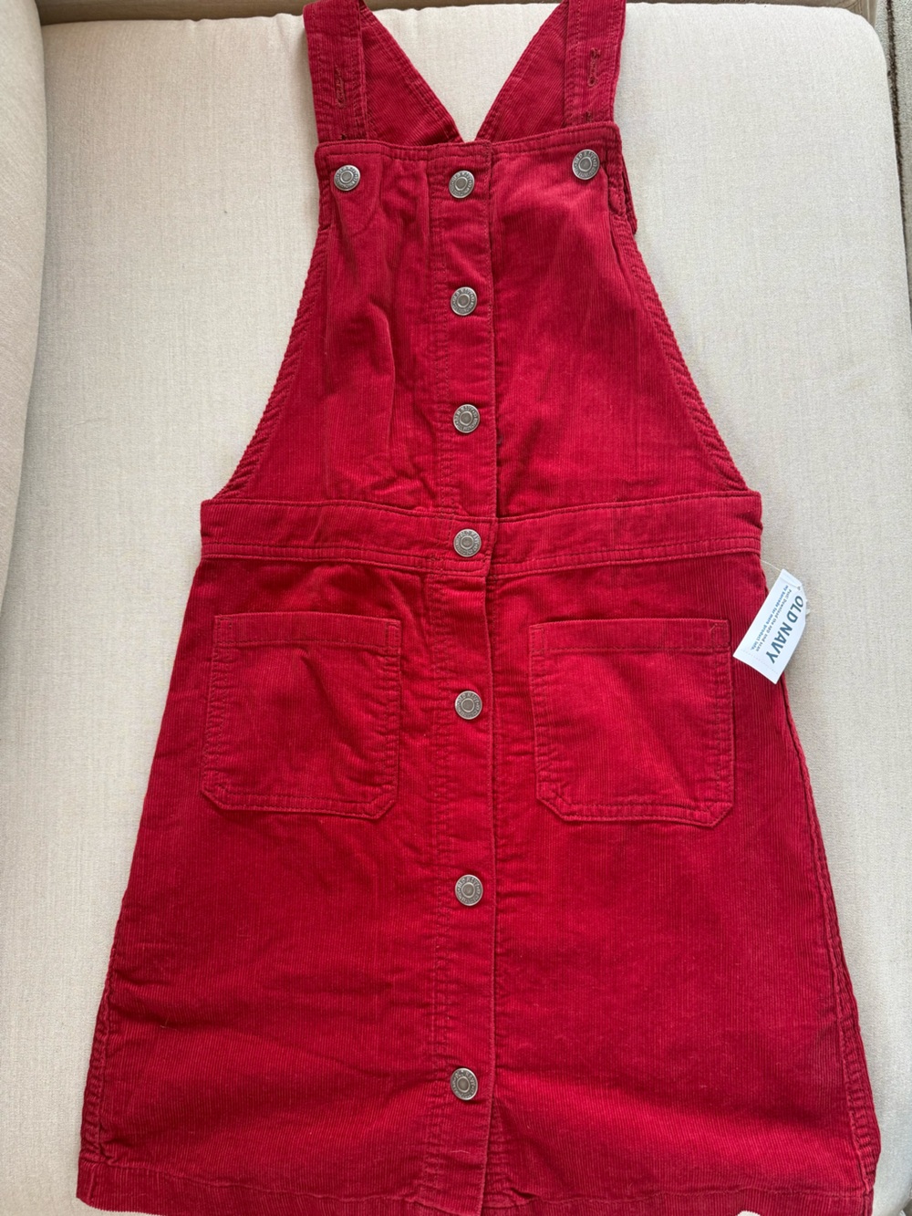 Old Navy Kids Bright Red Corduroy Snap-Front Jumper